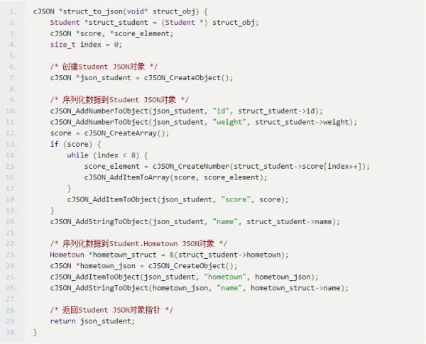C结构体与JSON快速互转库介绍